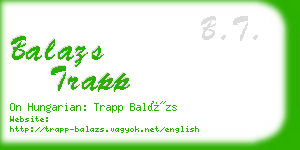 balazs trapp business card